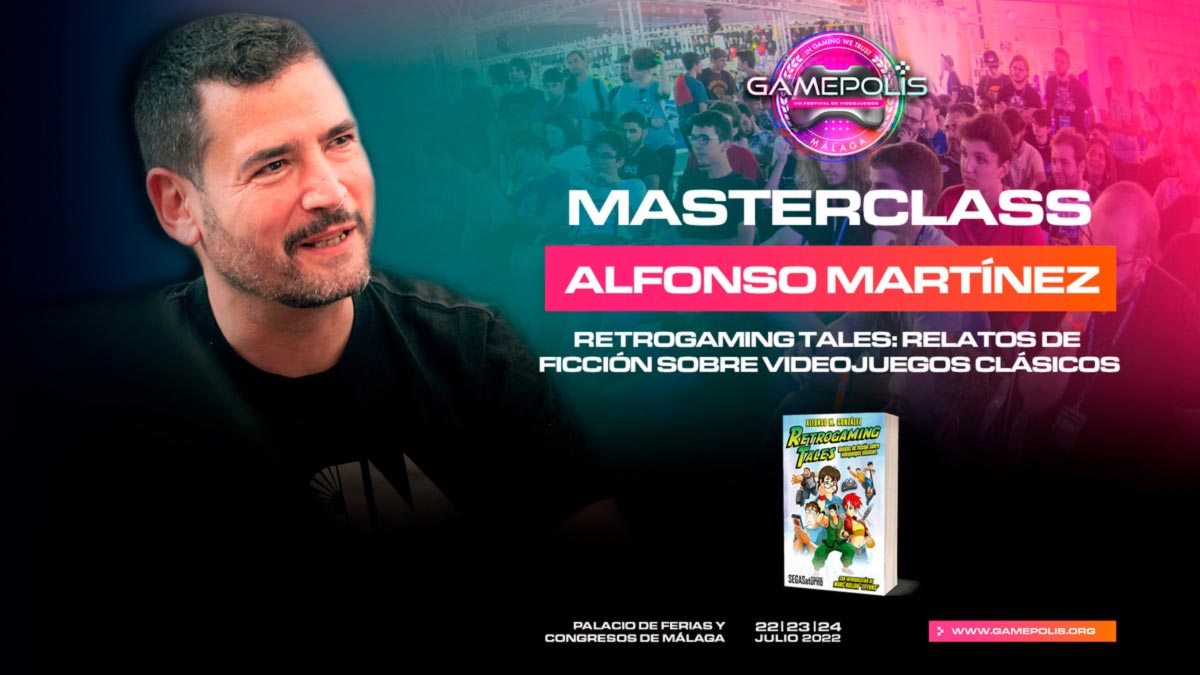 Alfonso Martinez Gamepolis 2022 Retrogaming Tales libro videojuegos retro charla Alfonso M. González
